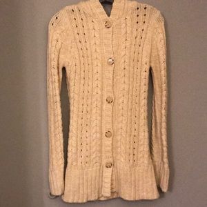 Vanity knitted sweater with hood
